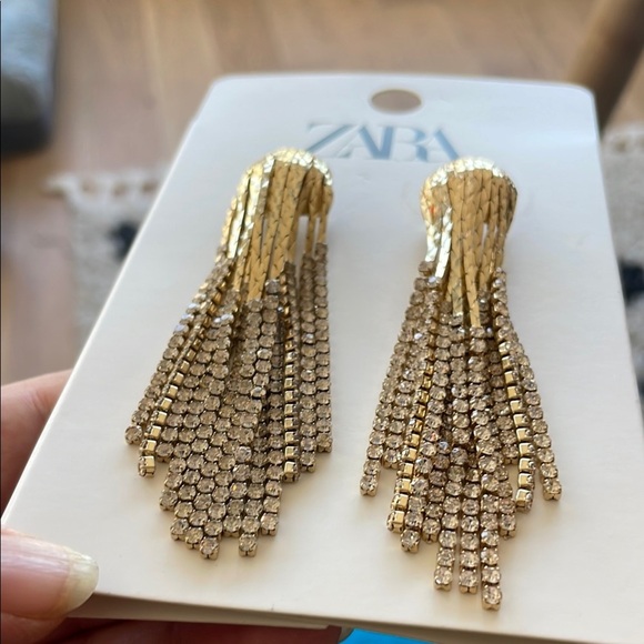 Zara Gold and Silver Cascade Earrings - Picture 6 of 6